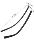 Front view of temple arms from Eyewear Repair Kit With Replacement Temple Arms Screws And Lanyard For Glasses, black color.