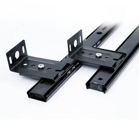 Premium Heavy Duty 350Mm Drawer Slides Featuring Ball Bearing Runners For Kitchen Cabinets And Office Storage With Silver Finish, showing detailed track design.