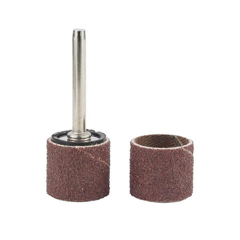 Kickass 12 Point 7 Millimeter Sanding Drum Kit with abrasive band, 7mm arbor for rust removal and surface prep.