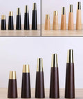 Premium Heavy Duty Rubber Wood Furniture Support Legs Set Of Four For Couches Tv Stands And Cabinets Feature Beefy Stability With No Sweat Mounting And Rock Solid Grip in varied heights and colors.