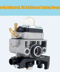 Beefed-Up GX25 GX35 Carburetor Kit For Honda FG100 FG110 HHT25S HHT35S showing main unit with primer bulb and brass fittings
