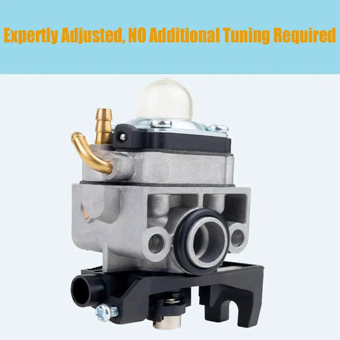 Beefed-Up GX25 GX35 Carburetor Kit For Honda FG100 FG110 HHT25S HHT35S showing main unit with primer bulb and brass fittings