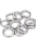 Split lock washers, M18, 10 pcs, stainless steel, top view