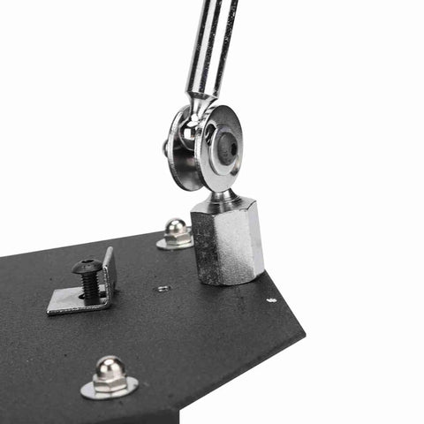 Close-up of the Heavy Duty Auxiliary Jewelry Welding Work Clip With Angle Adjustable Third Hand, showcasing steel components and pivot mechanism.