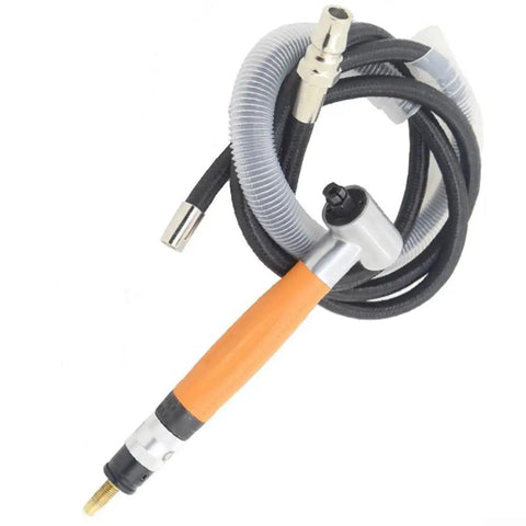 Right Angle Pneumatic Grinder Pen With 90 Degree Air Die Grinding Tool, compact design with hose for metal surface prepping.