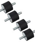 Anti Vibration Rubber Mount M10 40x30 Shock Damper For Air Compressor, Pump, Motor, And Generator, Industrial Grade Vibe Dampener, Heavy Duty Threaded Rubber Mount set of 4
