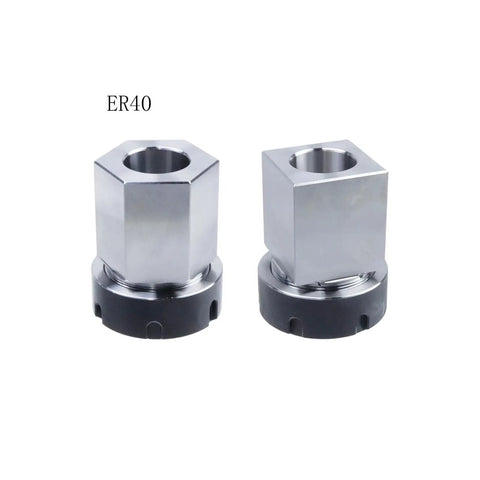 ER 40 Square And Hex Collet Chuck Block Set For Milling Machines And CNC Lathes Beefy Hardened Carbon Steel Workholding Holder