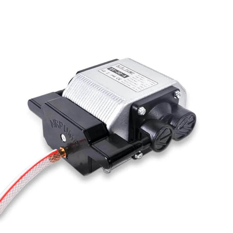Laser engraver air assist kit for RAY5 10W/20W by Amazon, black plastic housing with metal body and air hose