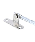 Close-up of Rotating Concealed Cabinet Hinges 2 Pack Drop Down Door Panel Hardware with triangular screw holes for secure fit.