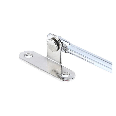 Close-up of Rotating Concealed Cabinet Hinges 2 Pack Drop Down Door Panel Hardware with triangular screw holes for secure fit.
