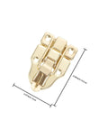 Close-up of Retro Style Metal Box Hasp Latch Set 15 Piece Duckbill Draw Latch Kit, showing dimensions.