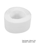 Super Easy White PVC Caulking Tape For Bathtub And Window Gaps Peels Sticks and Seals, 320cm roll.