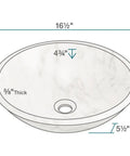 White Granite Vessel Sink 850W Dope Contemporary Round Basin Hand Polished Stone That Shines In Any Modern Bath Durable Stain Resistant Easy To Clean Makes A Bold Spa Like Statement with dimensions.