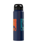 Retro Gyrocopter Pilot Water Bottle Stainless Steel Insulated For Aviation Fans And Flight Crew Gyroplane Lovers Dope Graphic Design