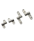 Set of four zinc alloy 360° torque hinges with two-hole mounting flanges