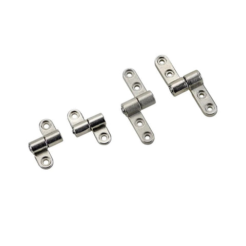 Set of four zinc alloy 360° torque hinges with two-hole mounting flanges