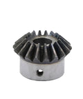 Zero Fuss Heavy Duty Steel Motor Pinion Gear With 2 Point 5 Module Bevel Shape Featuring A Precise Keyway For Bulletproof Transmission In Every Gearbox Job You Take, side view showing gear teeth.