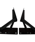 Heavy Duty Steel Spring Hinge 2 Pcs 80 Degree Lift Top For Cabinet Doors Sofa Beds And Furniture Lids in black steel with spring assist.