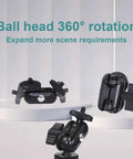 Double Ball Heads Magic Arm With 15mm Ball For 360 Degree Rotation And One Quarter Inch Screw Extend Mount For Camera Monitor Video Light Microphone And Tripod Beefy Aluminum Build, black