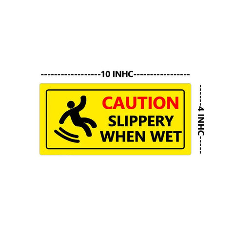 Top Pick Slippery When Wet Signs Heavy Duty Yellow Vinyl Floor Warning Decals No Sweat Peel And Stick Install Indoors Or Outdoors Pack Of Six To Keep Your Biz Safe And Slip Free Smooth Operator Safety Gear For Heavy Traffic Areas