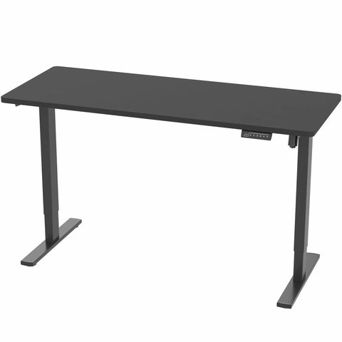 Electric Standing Desk With Memory Height Adjustment, 60 X 24 Inch One Piece Black Top, Holds Up To 220 Lbs, 1B Series, Black Frame