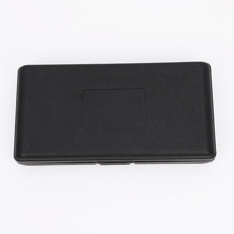 Black storage case for 46 Piece One Quarter Inch Drive Socket And Bit Set With Reversible Ratchet Wrench