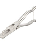 V Shape Pig Ear Mark Plier Stainless Steel Ear Notcher With Buckle for Cattle Sheep and Goats, ergonomic handle detail
