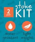 Emergency Survival Blanket Tarp Two Point Zero Windproof and Waterproof Gear graphic with water-resistant and lightweight icons.