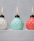 Assorted Glass Seaside Escape 6 Inch Tabletop Torch For Indoor And Outdoor Ambience Beachy Nautical Decor Compact Glass