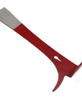 3 In 1 Stainless Steel Bee Hive Tool With J Hook And Box Scraper Knife, red finish, showing steel blade for beekeeping tasks.