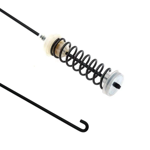 Close-up of Washer Suspension Rod Kit with spring, bushing, and ball for Whirlpool washers to stop vibrations and wobble.