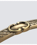 Antique Bronze Zinc Alloy Cabinet Handles Set For Drawers And Cupboards, Smooth Finish, knob detail showing lattice design
