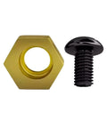 Hex Cam Workholding Clamp Set Of Six Stainless Steel Eccentric Fixtures With Nuts For Fast And Solid Clamping In Milling And Drilling Applications Works With M4 To M16 Threaded Bolts Easy One Hand Operation And Boosts Production Capacity, shown with hexagonal nut and bolt.