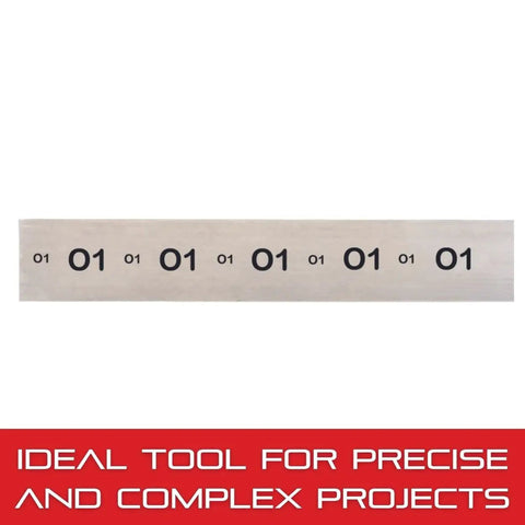 Precision Ground Flat Stock Pro Grade For Intricate Projects O One Tool Steel One And A Half Inch Wide Three Sixteenths Inch Thick Eighteen Inch Length Great For Amateurs And Pros shown flat with printed measurements