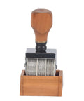 Smooth Operator Wooden Handle Roller Date Stamp Nifty Rubber Seal for DIY Craft Cards, 2022-2033 date rubber roller.