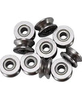 10Pcs U624ZZ U Ball Bearings Double Shielded Carbon Steel For Rail Track Linear Motion Tiny Yet Tough Mini Bearings Built To Ride Rails Great For Pulleys And Guides In Robotics And Conveyors arranged flat