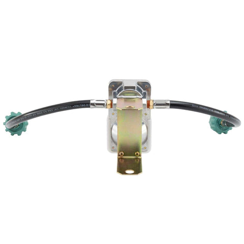 Propane Regulator Auto Changeover Two Stage For RVs With 11.5 Inch Pigtail Hose Connector 250 PSI 287500 BTU Mounting Bracket