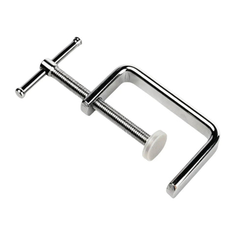 Chrome G Clamp Hand Tool For Tightening With Precise Threaded Screw And Ergonomic T Handle, strong clamping stability, 9 cm
