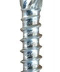 Close-up of a single 1/4 in x 3-1/8 in Star Drive Carbon Steel TopStar Screw for door hanging and cabinet adjustments.