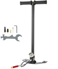 Three Stage High Pressure Hand Pump For PCP Air Guns Stirrup Pump Filling Tool Up To 30 MPa Beefy Stainless Steel Labor Saving Design.