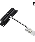 Aluminum Door Closer With Wheels Adjustable Automatic Door Closure For Home Use Black White Finish Heavy Duty No Fuss