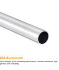 6063 Aluminum Round Tube 22mm Outer Diameter 19mm Inner Diameter 400mm Length Pipe Tubing For Industrial DIY Projects