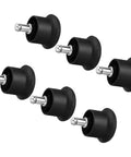 Six Piece Office Chair Glides And Furniture Pads For Desk Chair Wheels, Heavy Duty Iron And PP Material, Non Slip Black Leg Protectors