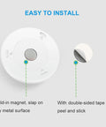 Back view of Upgraded 3.15 Inch Motion Sensor LED Night Light Cordless Battery Operated Stick On with magnet and tape