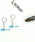 Fire Extinguisher Cotter Pins Replacement Kit With Easy Install Iron Pins And Plastic Tamper Seals 20 Pack, top view with tools
