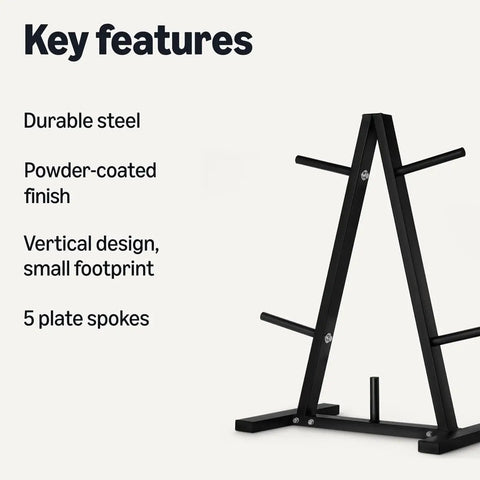 Heavy Duty Five Spoke Weight Plate Tree Rack For One Inch Plates Rock Solid Steel Gym Storage Black Powder Coated Fitness Rack For Garage Workouts And Home Training Built Like A Tank For Savage Sessions