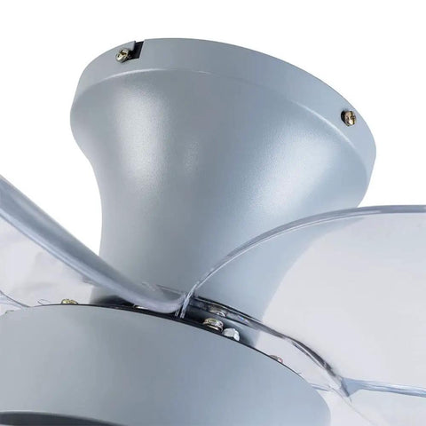 Ceiling Fan with Light 6 Speeds Control Modern for Living Room Bedroom 36W close-up of the motor housing in gray.