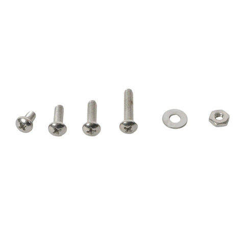 Go-To 700 Piece Stainless Steel Screw Set with four sizes screws, washer, and nut shown