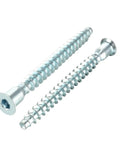 20 Piece Hex Socket Drive Countersunk Head Confirmat Screws For Wood Self Tapping Connectors Zinc Plated 7x59mm