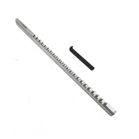 6Mm C1 Push Type Keyway Broach With Shim For CNC Router And Metalworking, High Speed Steel Keyway Cutter For DIY Projects, shown detached.